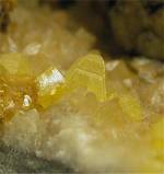 "SULFUR on CELESTITE"